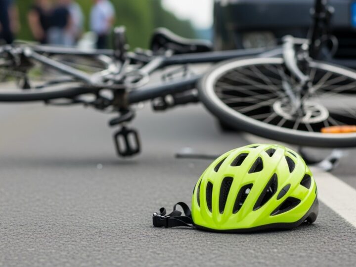 Kierowca ucieka po potrąceniu rowerzysty z dzieckiem, policja ignoruje incydent