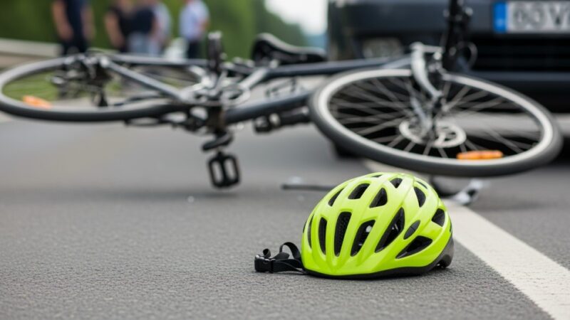 Kierowca ucieka po potrąceniu rowerzysty z dzieckiem, policja ignoruje incydent