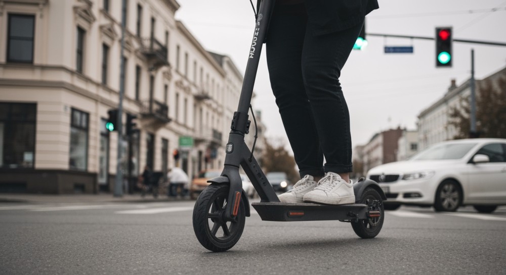 Pijany kierowca hulajnogi upada po zaledwie dwóch metrach jazdy!