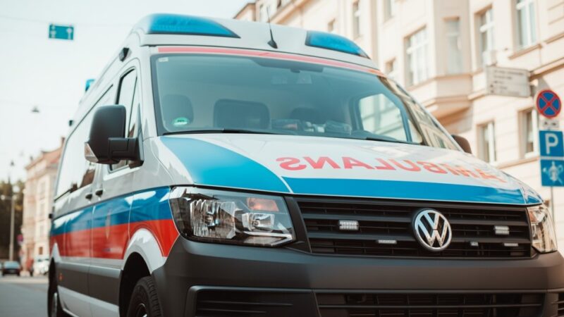 Śmigłowiec ratunkowy w akcji: Poważny wypadek w Gajówce po zderzeniu z drzewem