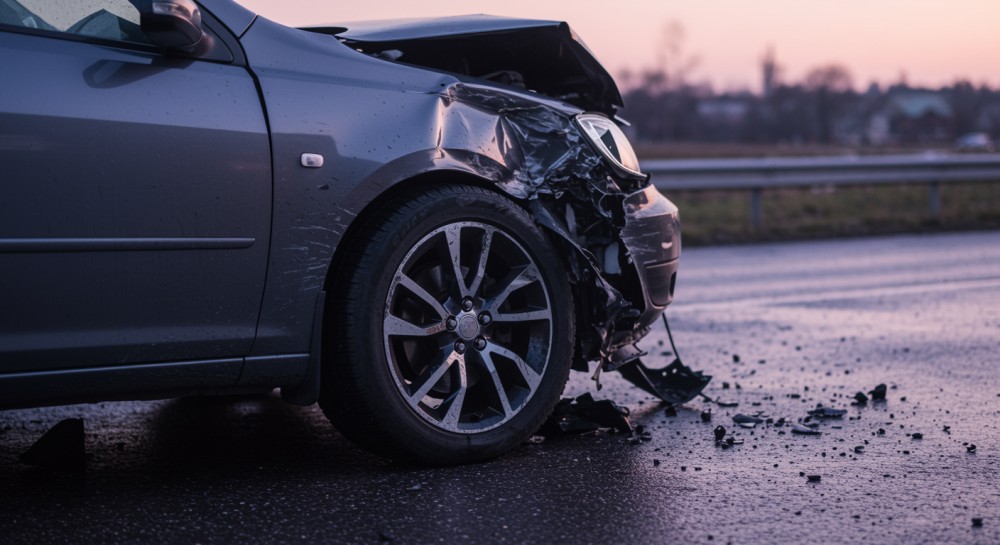 Motocyklista ranny w wypadku na ul. Berezyńskiej – straż pożarna w akcji!