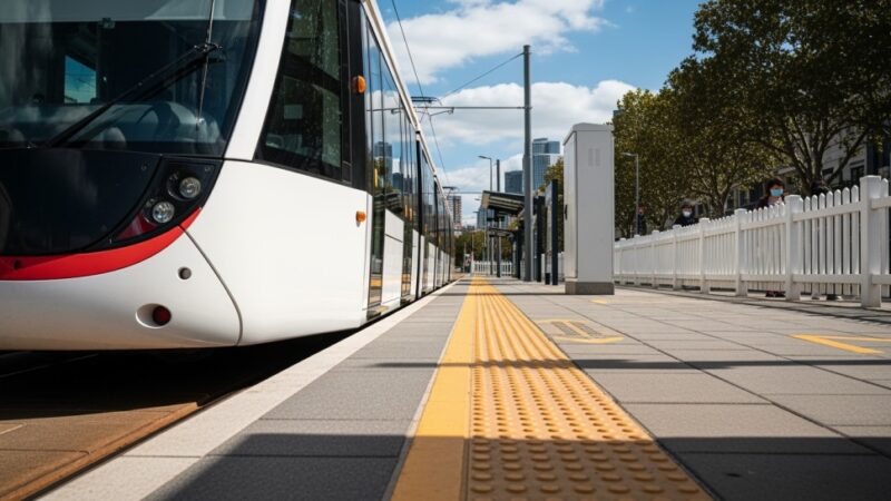 Awaria przejazdu tramwajowego na Pawińskiego