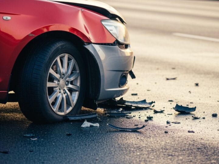 Wypadek w Amelinie: Trzeźwy kierowca bez uprawnień dachował BMW