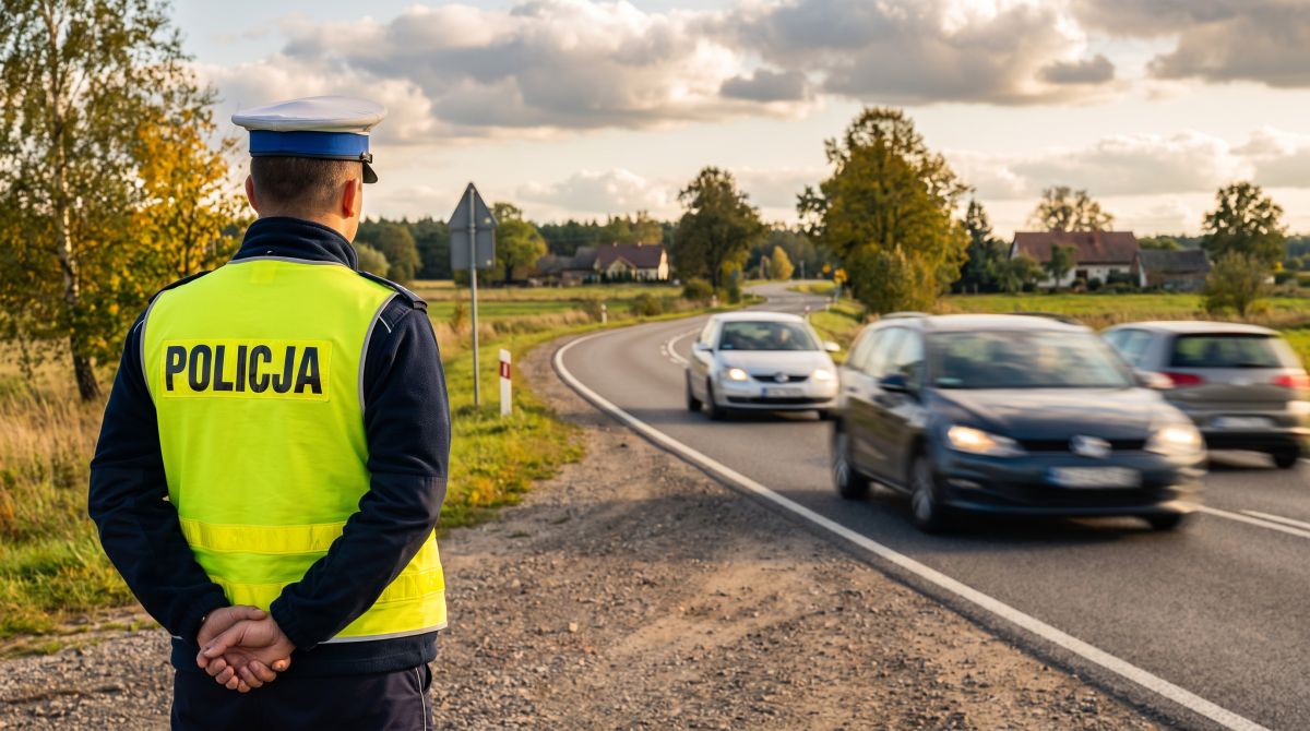 Pościg za pijanym kierowcą. Porzucił Peugeota i uciekał pieszo
