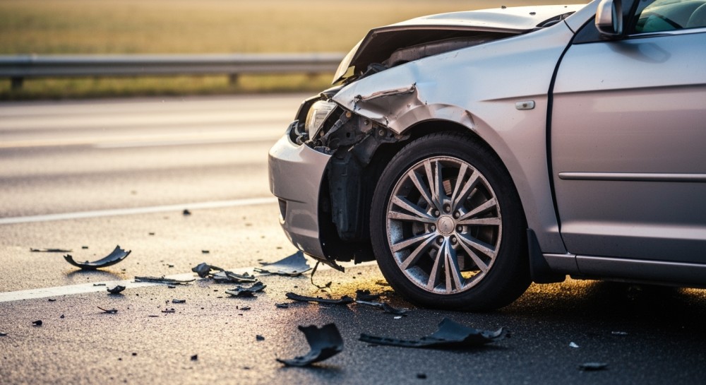 Volkswagen dachował w nocy. Policja apeluje: zwolnijcie na śliskich drogach