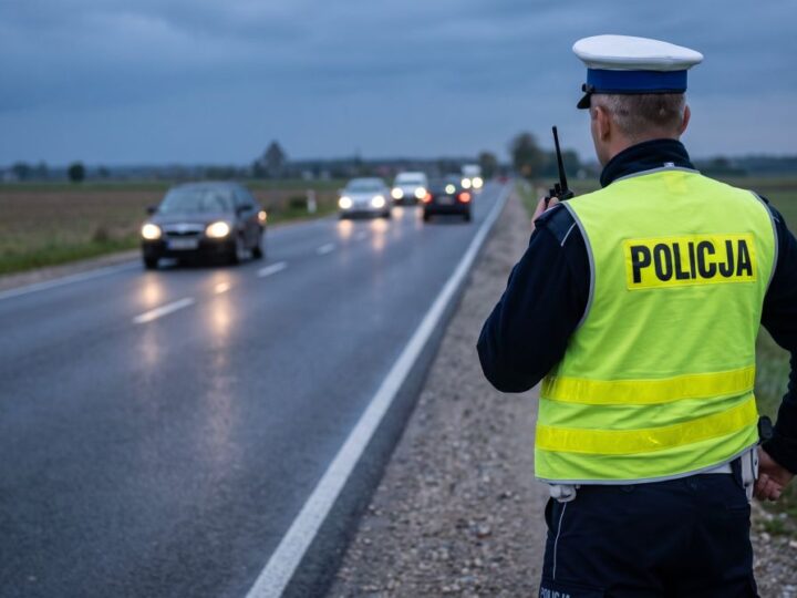 Kierowca jaguara z zakazem prowadzenia zatrzymany przez policję w Serocku
