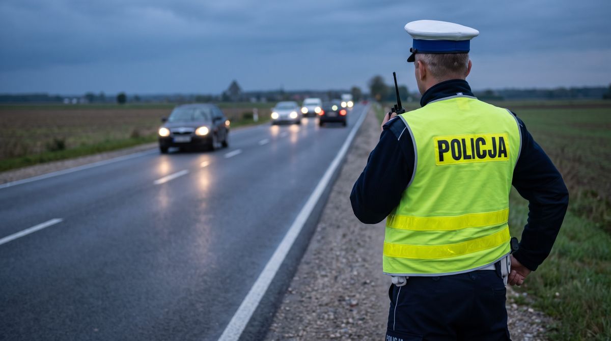 Kierowca jaguara z zakazem prowadzenia zatrzymany przez policję w Serocku