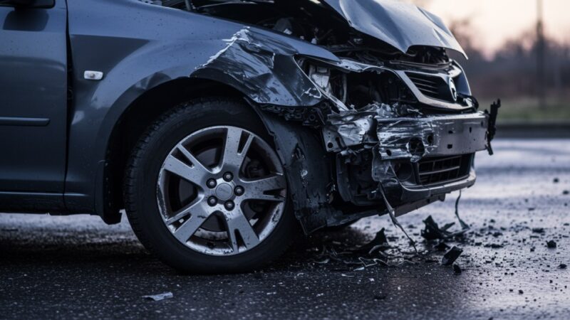 Kierowca Peugeota zjechał na przeciwny pas, powodując wypadek z trzema autami